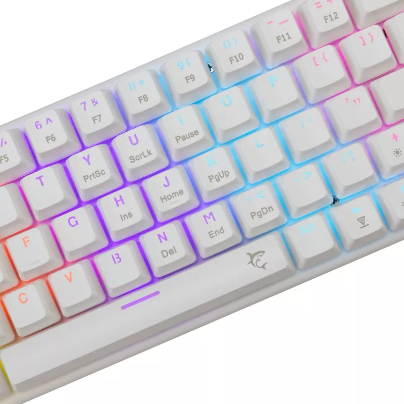 Teclado mecânico White Shark Wakizashi-2 US Red Switch, Tenkeyless/layout US, branco