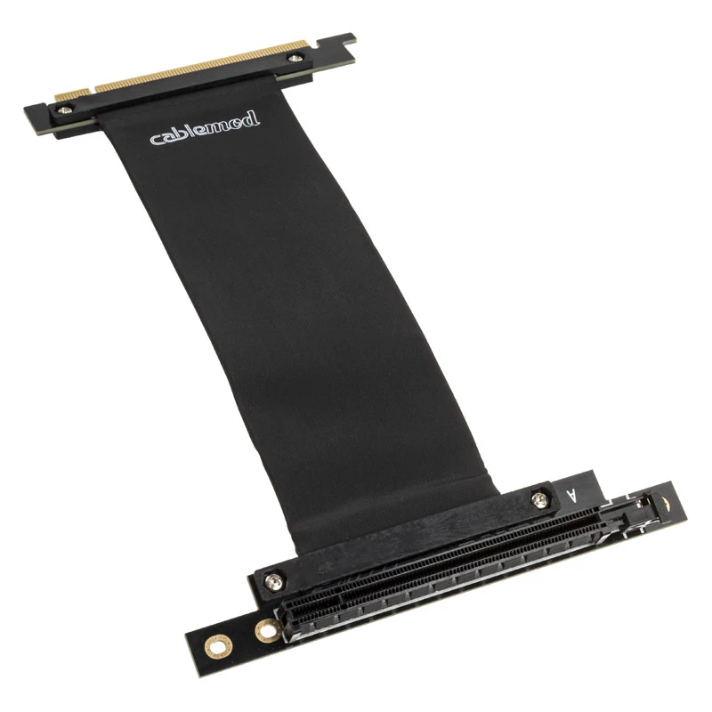 CableMod CM-VPB-HDK-R suporte vertical para GPU com cabo riser PCIe x16, 1x DisplayPort, 1x HDMI, Mini Tower, preto