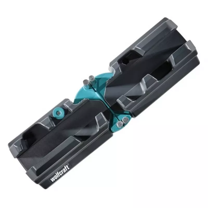 Caixa de esquadria e batente Wolfcraft 6948200 — guia de esquadria, alcance de medição 85–180°, para tábuas até 3 cm, preta