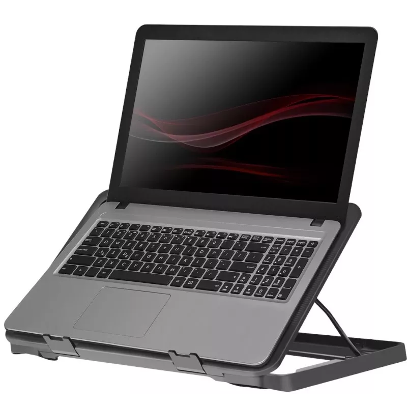 Base de arrefecimento para portátil DEFENDER NS-503 para portáteis até 43,2 cm (17 polegadas), 2 ventoinhas, alimentação USB, preta