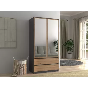 Topeshop SZAFA MALWA AN/AR L roupeiro de quarto 5 prateleiras 2 porta(s)