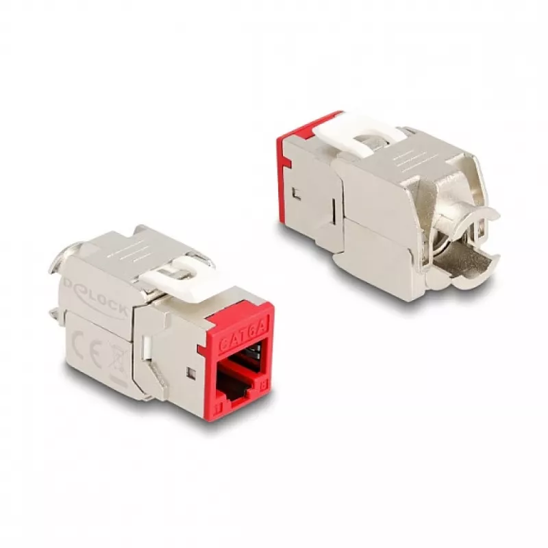 Módulo Keystone DeLOCK 88115 plano vermelho RJ-45 10 unid.