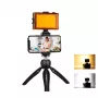Tripé Puluz PKT3131B com luz LED integrada e suporte para telemóvel