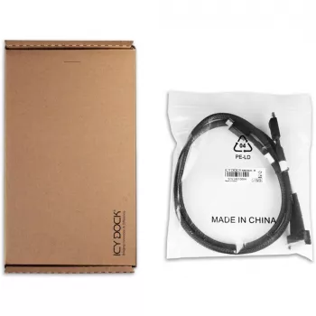 Suporte conversor de unidade icybox MCIO 8i 74-Pin SFF-TA-1016 para 2× OCuLink 42-Pin 4i MB302L-B