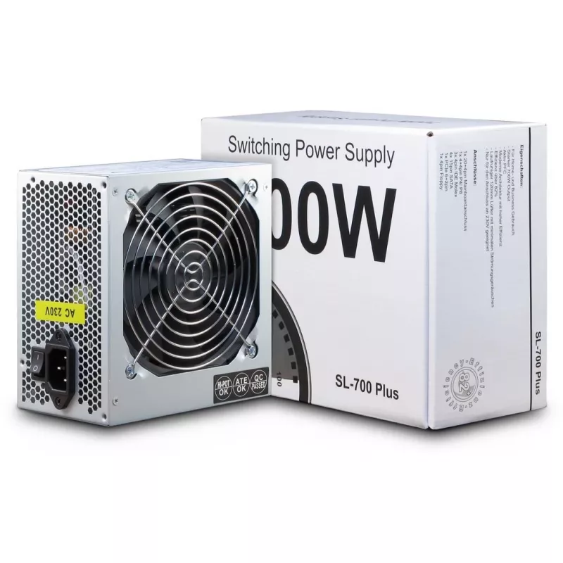 Inter-Tech SL-700 Plus - Fonte de alimentação (interna) - ATX12V 2.4 - AC 230 V - 700 Watt - PFC ativo (88882141)