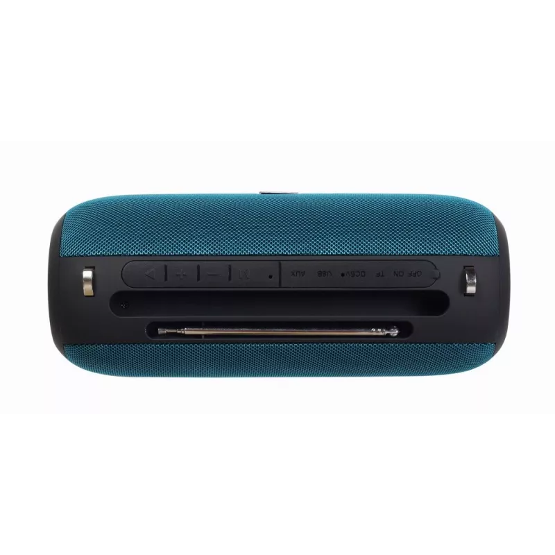 Altifalante estéreo portátil GEMBIRD SPK-BT-17-G — Bluetooth 5.1, 5 W RMS, 1200 mAh, MicroSD, FM, AUX