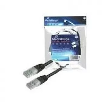 Cabo de rede MediaRange RJ45 U/UTP C5e 5,0 m (UTP) preto blister (MRCS104)