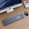 Gembird KBS-WCH-04 Conjunto de secretária sem fios (teclado + rato), preto, layout US