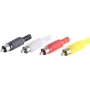 Conector de cabo RCA ShiverPeaks BS51400-SET preto vermelho branco amarelo