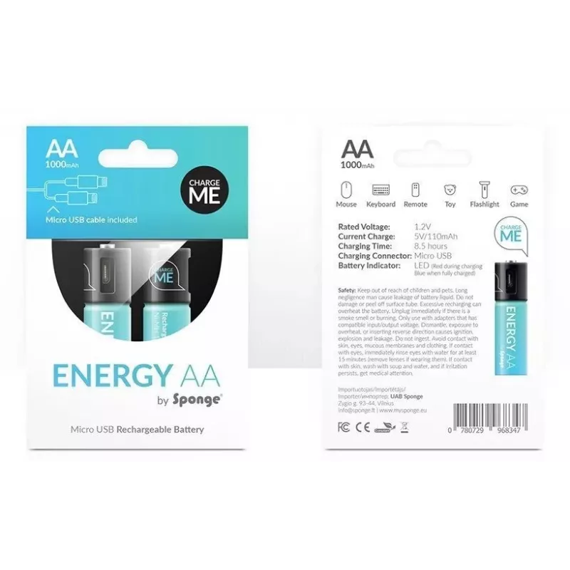 Pilha Sponge Energy AAA — Sponge 0
