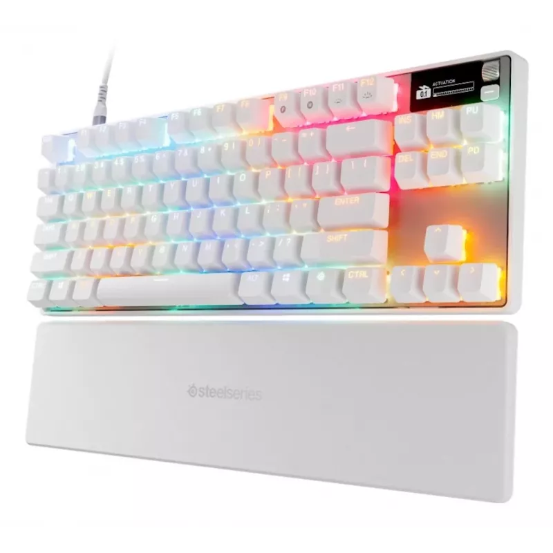SteelSeries Apex Pro TKL Gen 3 teclado gaming, USB, inglês dos EUA, branco