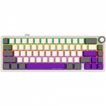 Teclado de gaming mecânico sem fios LORGAR KBP70MW layout 65% bege