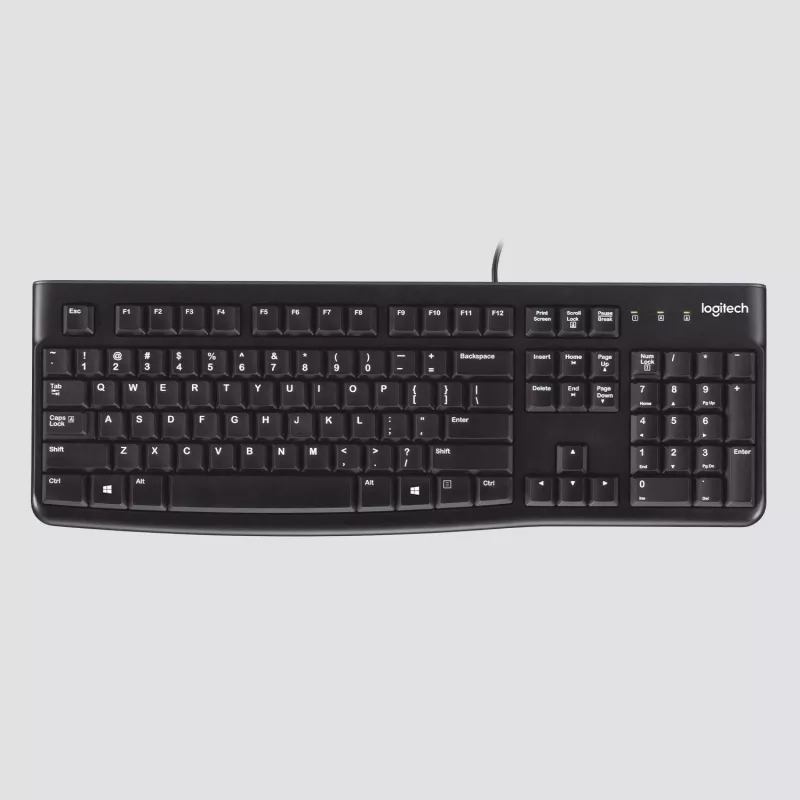 Logitech Desktop MK120 Combo, preto, com fio, layout suíço, 920-002504