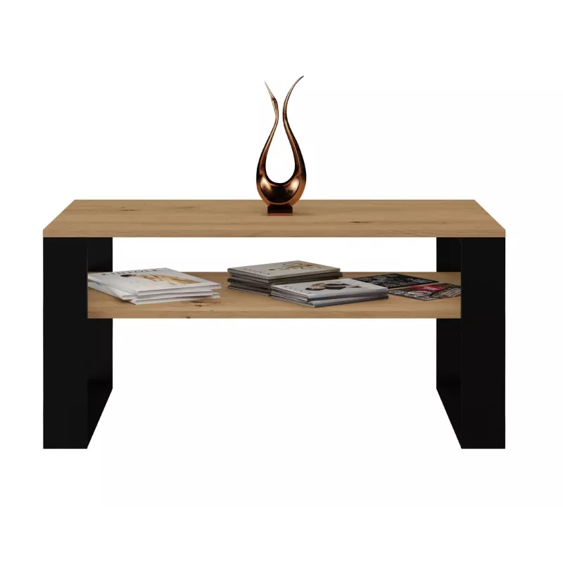Mesa de centro / Mesa lateral / Mesa de canto Topeshop MODERN 1P ART CZ, mesa de centro de forma retangular, 2 pernas