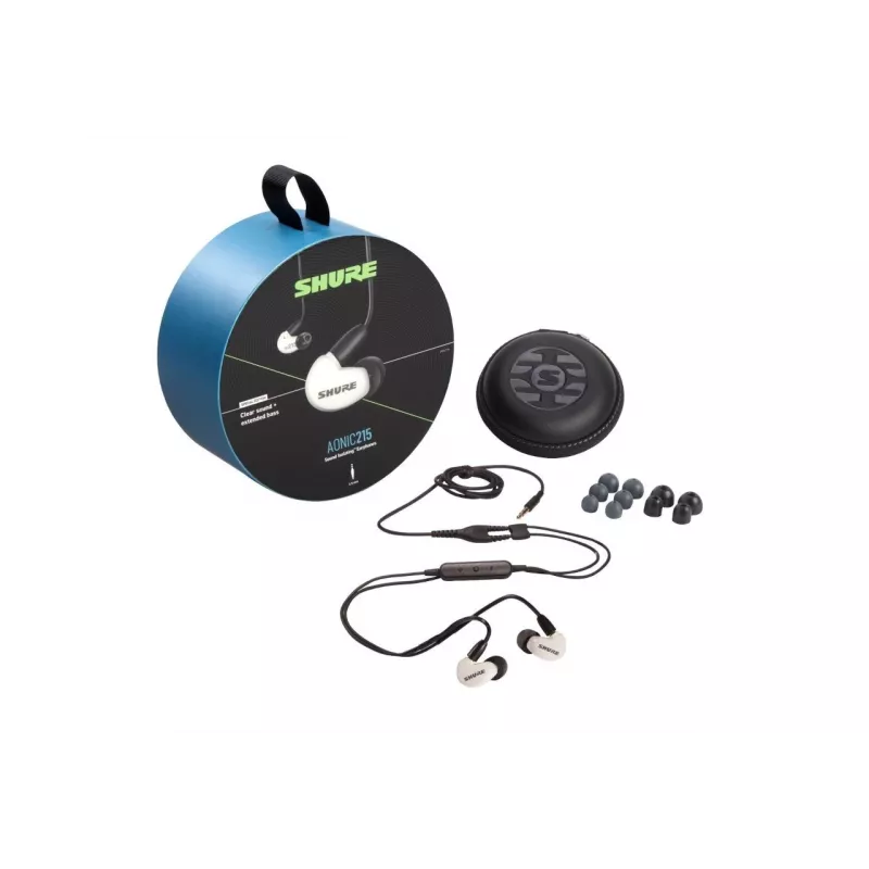 SE215DYWH+UNI-EFS - Auscultadores in-ear AONIC215 com driver único e cabo de 3,5 mm (branco)