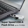 Pen drive Intenso Office Line, 64 GB, USB-A, 3.2 Gen 1x1, preto-prateado, 64 GB, USB Type-A, 3.2 Gen 1 (3.1 Gen 1), anel rotativo, preto, prateado