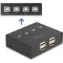 Comutador USB 2.0 DeLOCK 4 PC para 4 dispositivos preto 0,48 Gbit/s