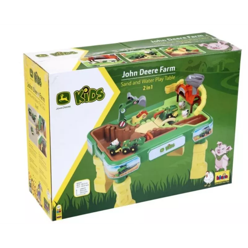 Mesa de areia e água KLEIN Theo Klein 3948 — mesa de brincar exterior, verde/amarelo, para crianças a partir de 1,5 anos