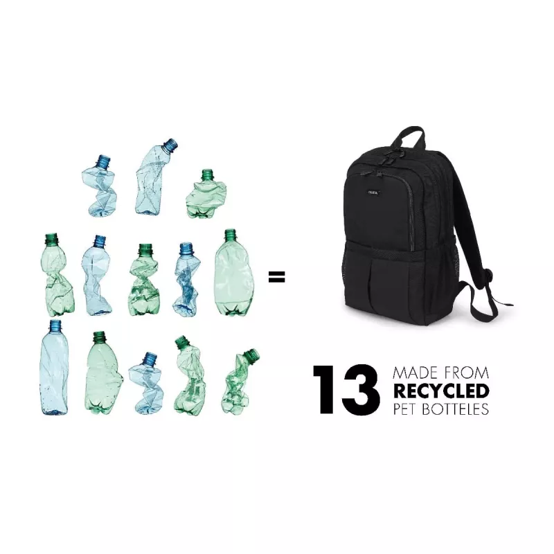 Mochila DICOTA D31696 Preto Polietileno Tereftalato (PET)