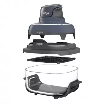 Ninja CRISPi Single 3,8 L 1700 W Fritadeira de ar quente Azul, Cinzento, Transparente