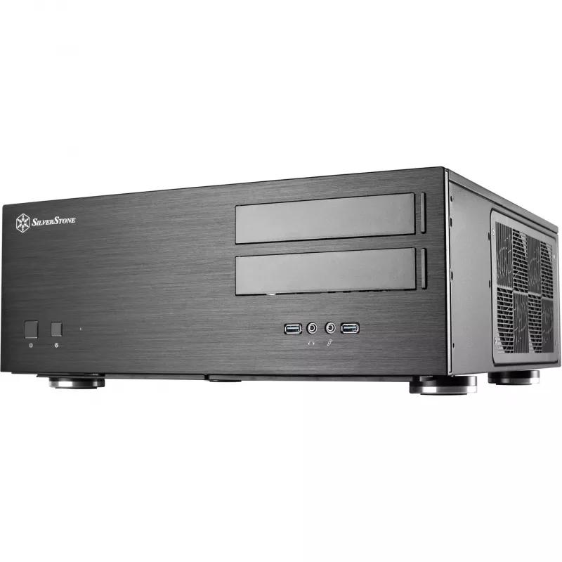 SilverStone Grandia GD08 - Desktop - SSI EEB - sem fonte de alimentação - preto - USB/Áudio