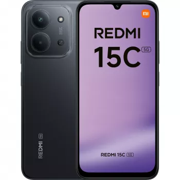 Xiaomi Redmi 15C | Midnight Black | 6,9 polegadas | IPS LCD | 720 x 1600 píxeis | RAM interna 4 GB | 128 GB | Dual SIM | 5G | Câmara principal 50 MP | Câmara secundária