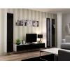 Conjunto de armários de sala Cama VIGO 2 branco/preto brilhante