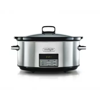 Panela de cozedura lenta Crock-Pot CSC063X 7,5 L, 320 W, caixa em aço inoxidável, tigela de cerâmica removível