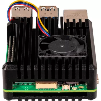 Joy-IT Armor Case BLOCK ACTIVE Caixa SBC compatível com placas de desenvolvimento Raspberry Pi (RB-AlucaseP5-07FAN)