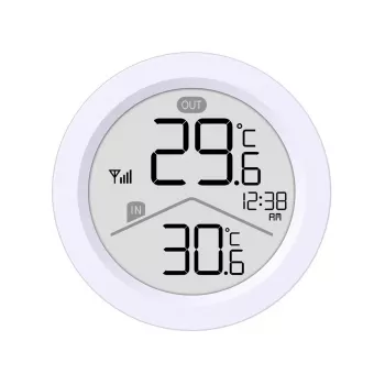 Estação meteorológica sem fios GreenBlue, temperatura IN/OUT, relógio, °C/°F selecionável, alcance até 60 m, GB162