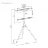 Suporte SBOX FS-1246F 45–65° inclinável, carga 32 kg, plataforma 600×400 mm