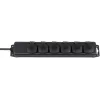 Régua de tomadas IP44 6 tomadas preto 2m H07RN-F 3G1,5 (1159970)