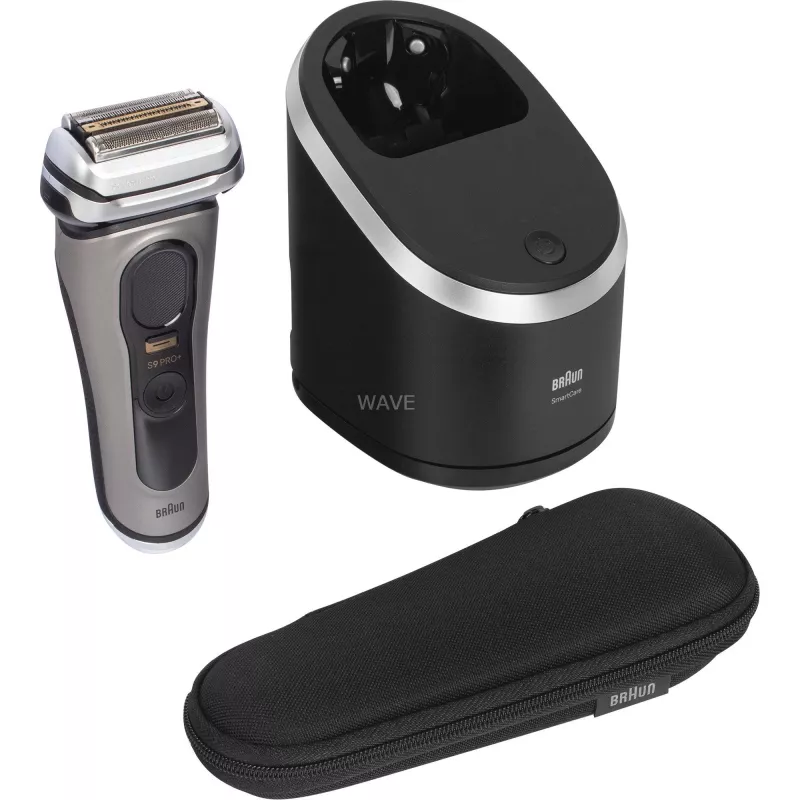 Braun Series 9 Pro+ 9565cc máquina de barbear de rede para uso húmido e seco com aparador Metallic