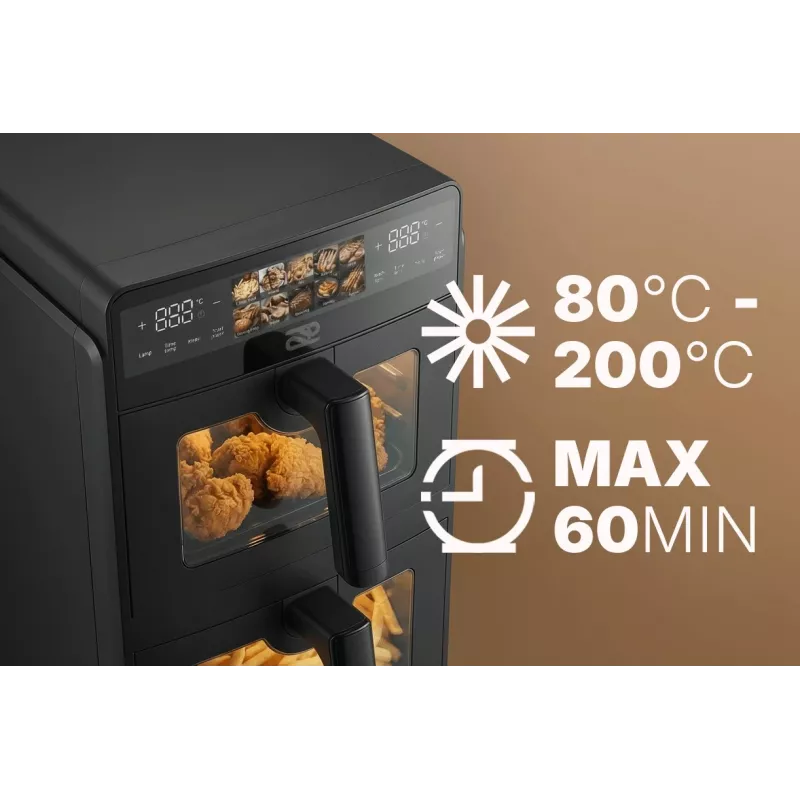 Fritadeira de ar quente vertical de cesto duplo PROMIS FRP1560