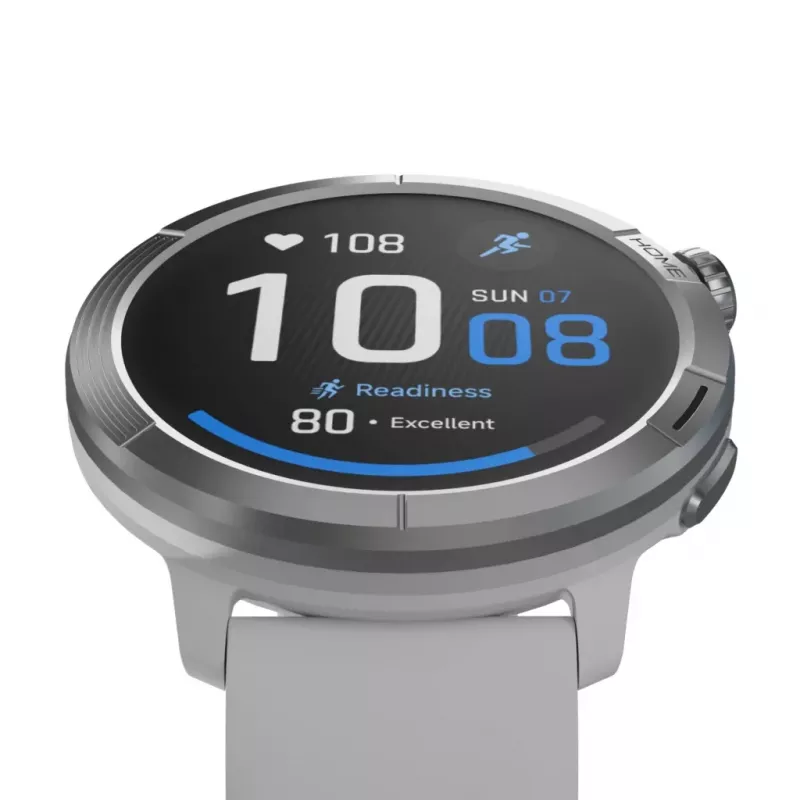 Smartwatch Stelio Activ Pro GPS modelo STSWA102TN, caixa de titânio de 46 mm