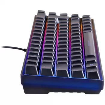 Teclado gaming Deltaco DK240 mini 60% USB, RGB preto