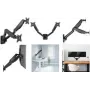 Logilink - Kit de montagem - para 2 consolas LCD/plasma (mola a gás) - plástico, alumínio, aço - preto - tamanho do ecrã: 43,2-81,3 cm (17-32) - suporte de parede (BP0146)