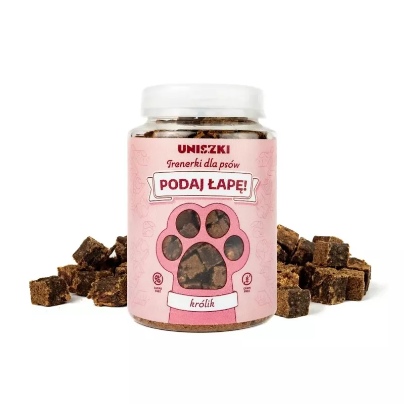 UNISZKI Give Paw Coelho petiscos para cães, 210 g