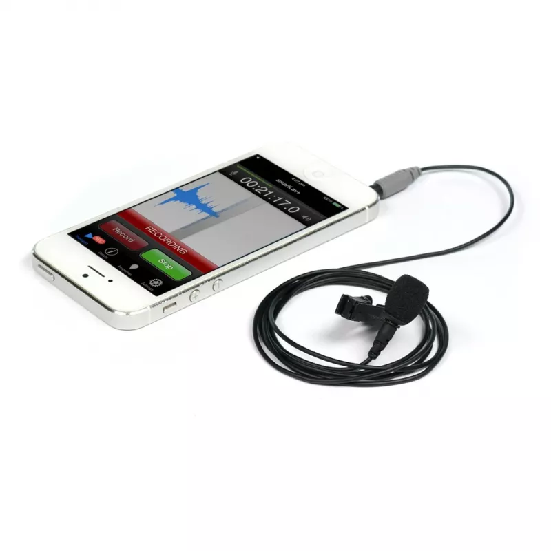Microfone lavalier RØDE smartLav+ — com fios, omnidirecional, 3,5 mm, 20–20.000 Hz, sensibilidade -35 dB, 2 unid., estojo de transporte