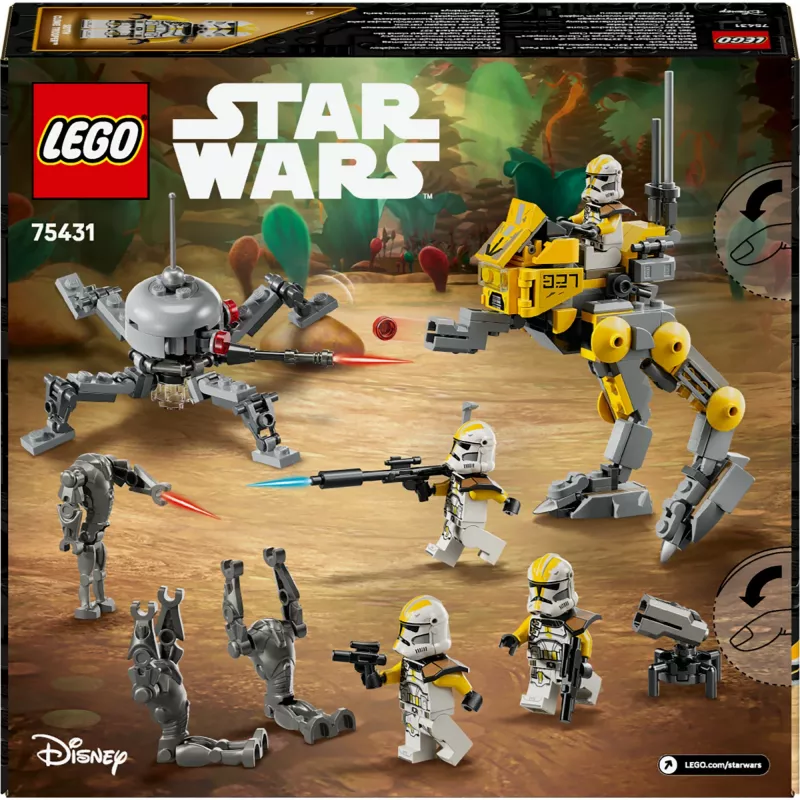 Conjunto LEGO Star Wars 327th Star Corps Clone Troopers Battle 75431 — 258 peças, 7 minifiguras, idade 7+