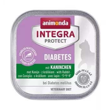 Comida húmida para gatos animonda ANIMONDA Integra Protect coelho 100 g, sem cereais, para gatos adultos, regulação da glucose