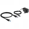 Hub USB DeLOCK 10 Gbit/s 4 portas Type-A 1 porta de carregamento rápido