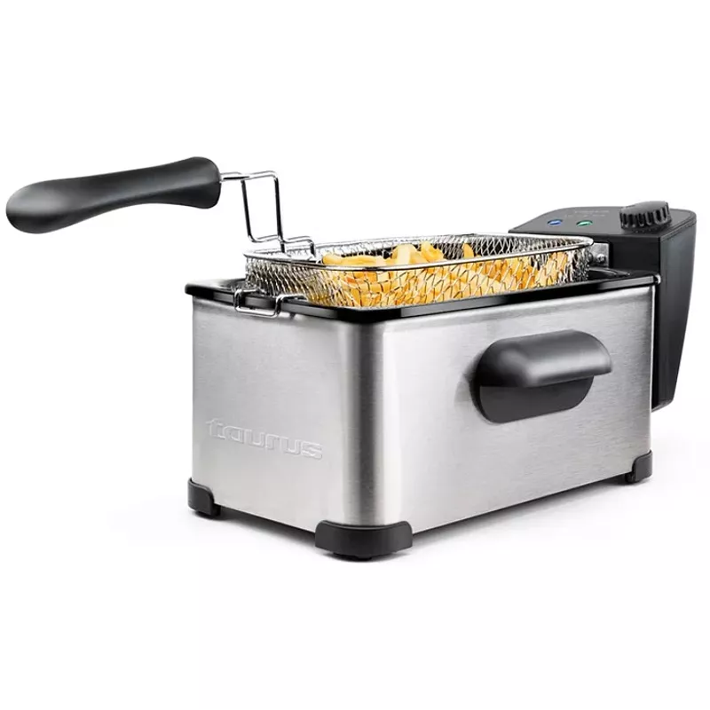 Fritadeira Taurus Fry 3 Single – capacidade de 3 L, 2000 W, aço inoxidável, termostato ajustável 150–190 °C