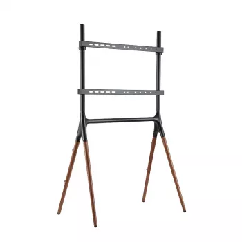 LogiLink BP0078 suporte de chão para TV, 49-70 polegadas, 4 pés de madeira de nogueira, 40 kg, preto
