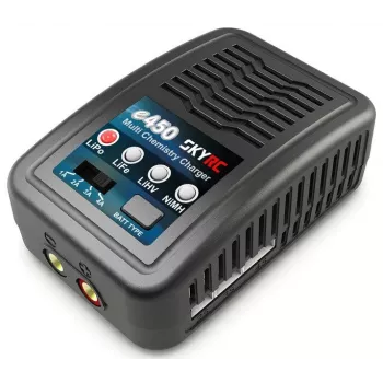 Carregador de baterias SKYRC e450 para 2–4S e 6–8S LiPo/LiFe/LiHV e baterias NiMH