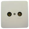 Tomada de parede para TV e rádio Maximum 63501 — tomada coaxial TV/FM para instalação de parede
