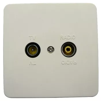 Tomada de parede para TV e rádio Maximum 63501 — tomada coaxial TV/FM para instalação de parede