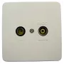 Tomada de parede para TV e rádio Maximum 63501 — tomada coaxial TV/FM para instalação de parede