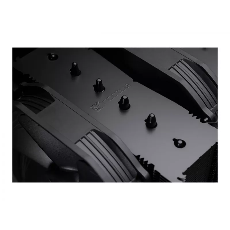 Dissipador de CPU Noctua NH-D15 Chromax Pure preto com duas ventoinhas de 140 mm