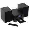 Mini sistema de alta fidelidade estéreo Adler AD 1917 — Bluetooth V5.3, CD/USB/MP3, 2×25 W RMS, sintonizador FM, equalizador de 4 bandas, AUX, preto